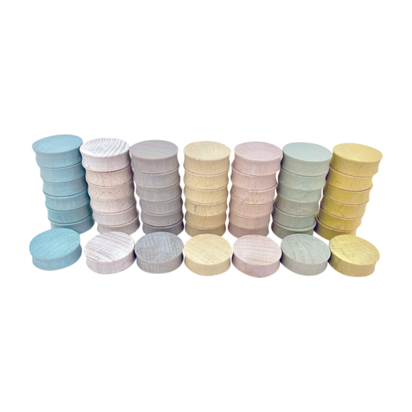 Papoose Toys Mini Pastell Concave 4cm 49pc