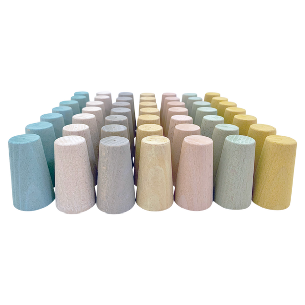 Papoose toys mini pastellkegel 49pc