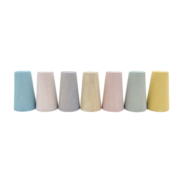Papoose Toys Mini Pastell Cones 7pc