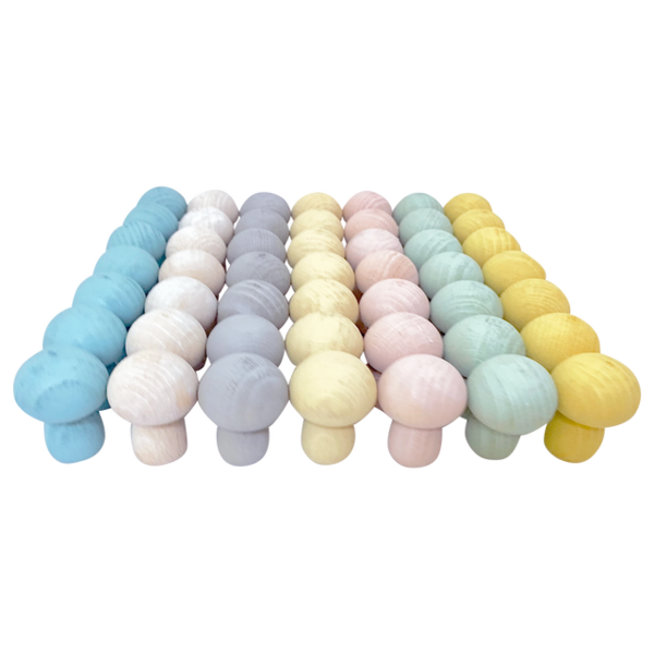 Papoose Toys Mini Pastell Pilz 49pc