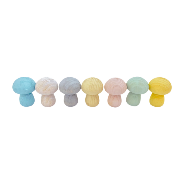 Papoose Toys Mini Pastell Pilz 7PC