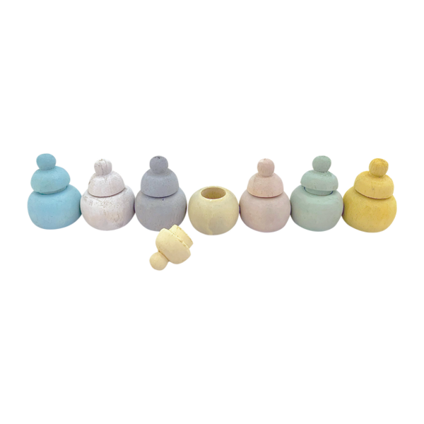 Papoose Toys Mini Pastell Pot 7PC