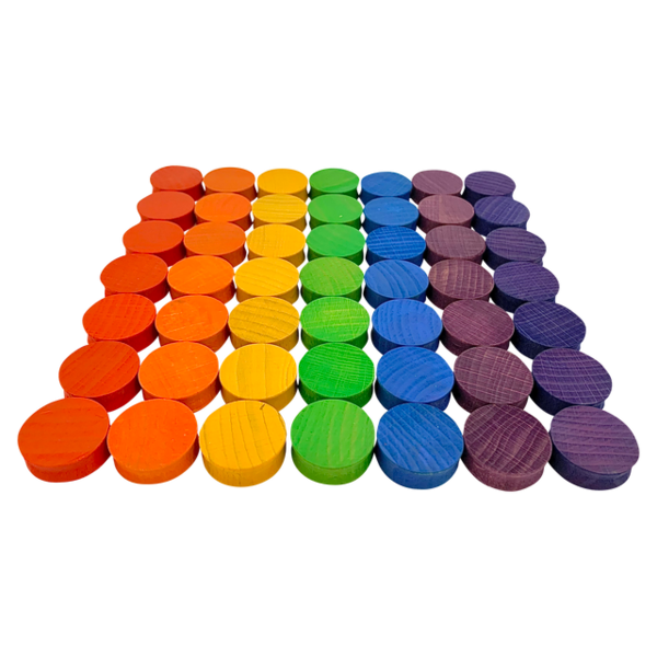 Papoose Toys Mini Regenbogen konkav 4cm 49pc