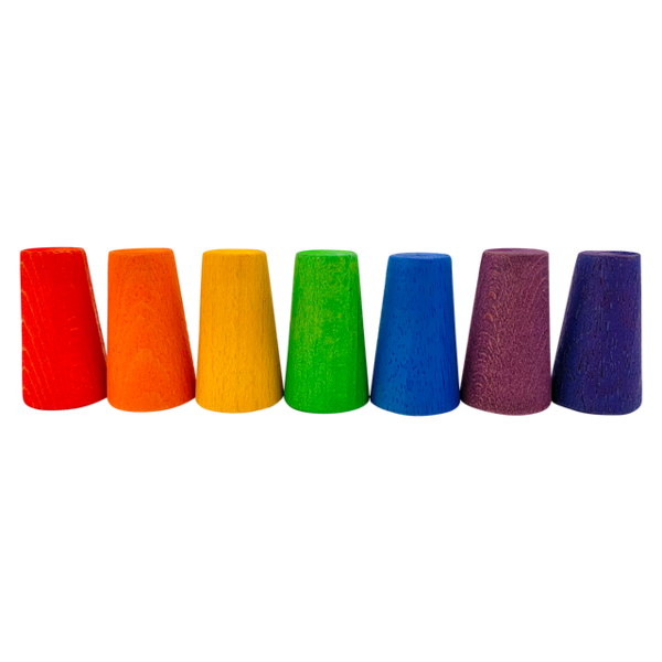 Papoose Toys Mini Regenbogenkegel 7pc