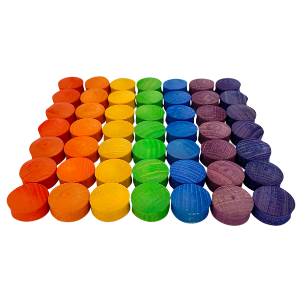 Papoose Toys Mini Regenbogen konvex 49pc