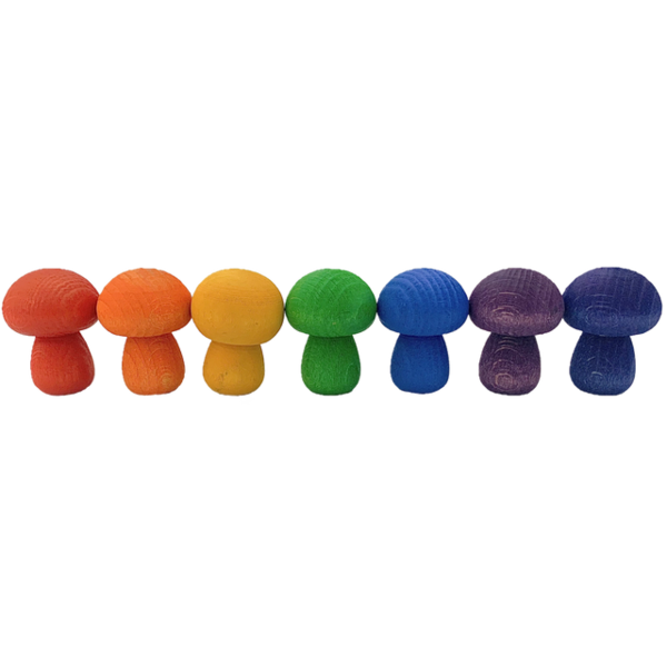 Papoose Toys Mini Regenbogenpilz 7pc