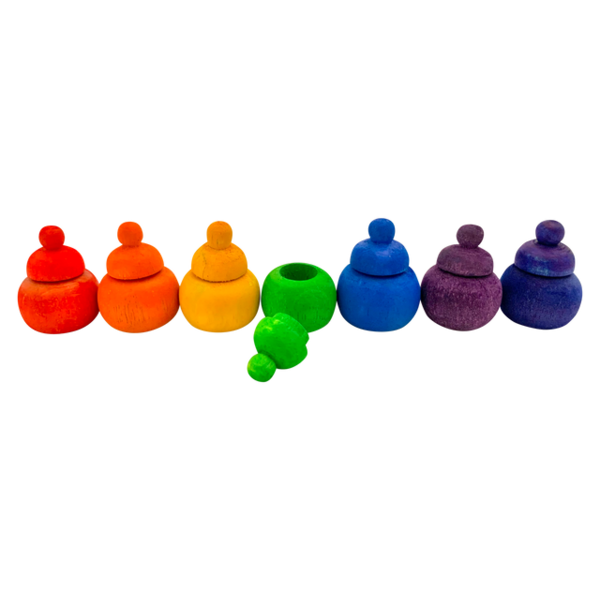 Papoose Toys Mini Regenbogentopf 7pc