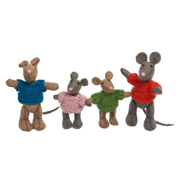 Papoose Toys Mausfamilie 4pc