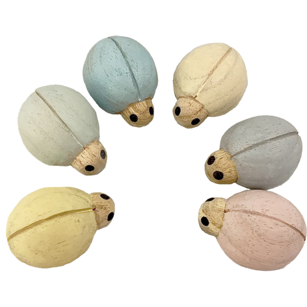 Papoose Toys Pastell Lady Birds 6pc