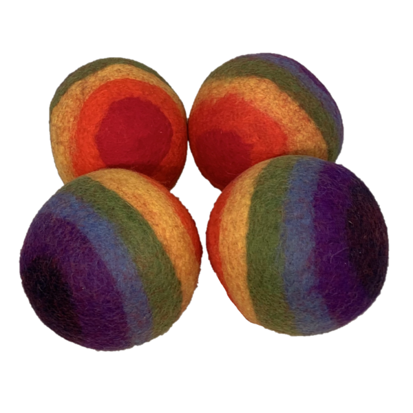 Papoose -Spielzeug Regenbogenball 12,5 cm 4pc groß