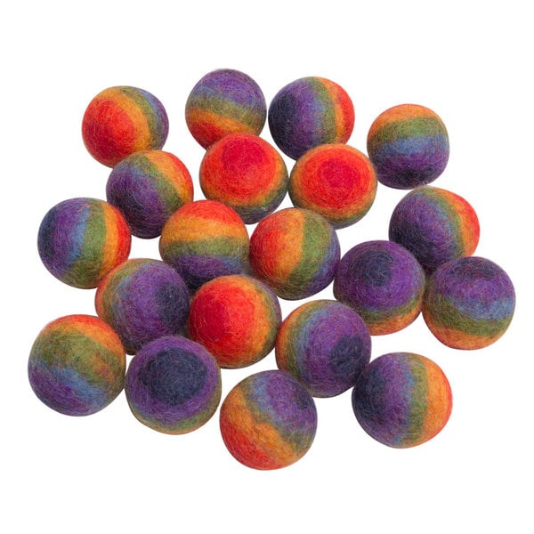 Papoose -Spielzeug Regenbogenkugeln, 3,5 cm 20 PC