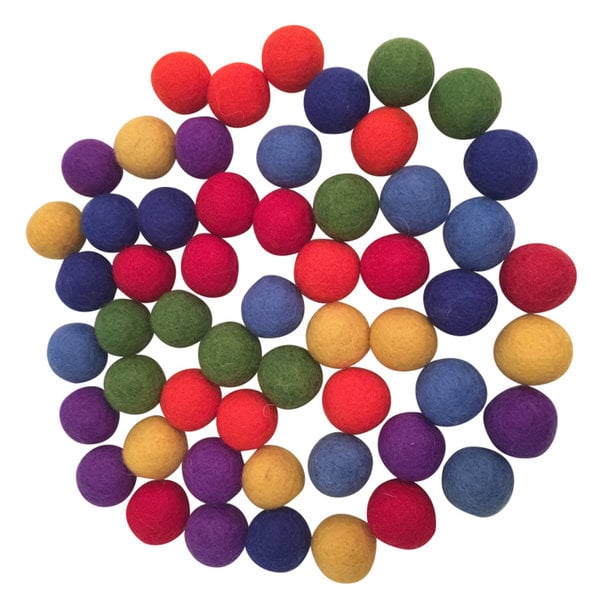 Papoose -Spielzeug Regenbogenkugeln 49pc 3,5 cm