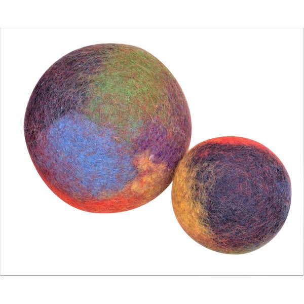 Papoose -Spielzeug Regenbogenkugeln marmoriert 2PC