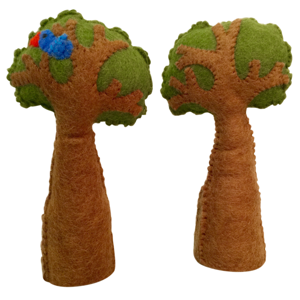 Papoose Toys Tree + Bird 2pc