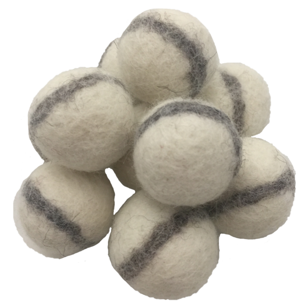 Papoose -Spielzeug weiße Filzkugeln 3,5 cm 20
