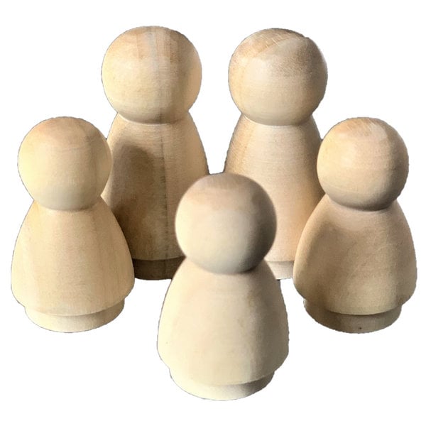 Papoose Toys Holzfamilie 5pc