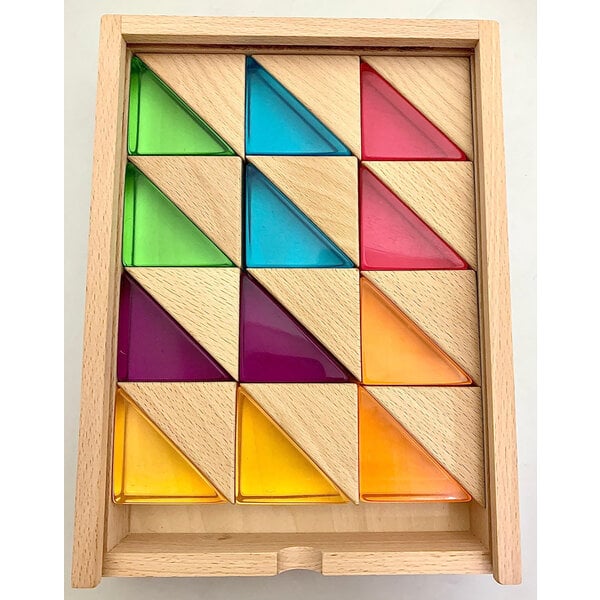 Papoose -Spielzeug Holz+Lucite große Dreiecke 24