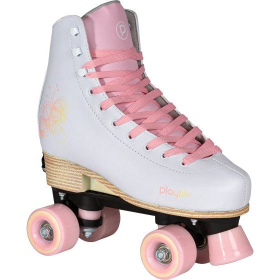 Playlife - Verstellbare Rollschuh -Skates Junior White Pink Größe 39 42