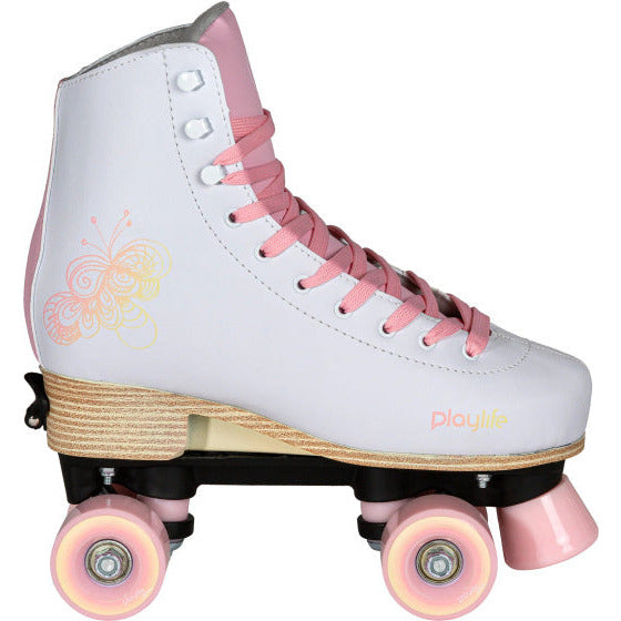 Playlife - Verstellbare Rollschuh -Skates Junior White Pink Größe 39 42