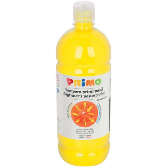 Primo Tempera Pastor Farbe 1000 ml Plastikgelb