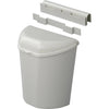 Abfalleimer mit Deckel 6 Liter 29,5 cm hellgrau