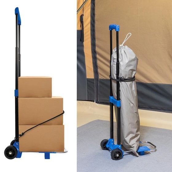 Faltbares Gepäckwagen 30 kg Stahl schwarzblau
