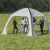Prophlus Partytent aufblasbar 365 x 365 cm hellgrau