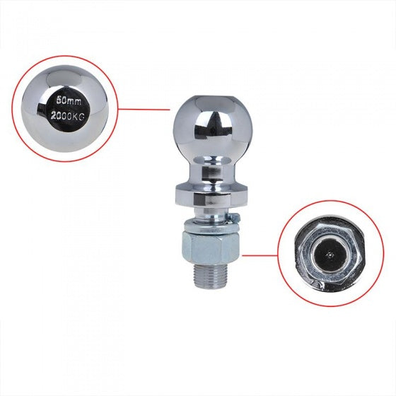 Proplus Towbar Bullet 50 mm gerade M22 in Blasensilber