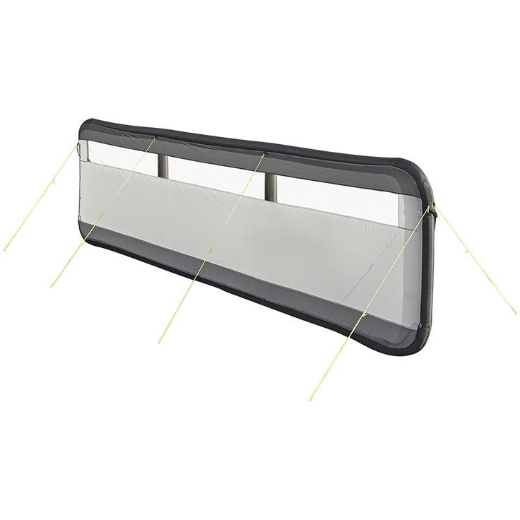 Windschutzscheibe aufblasbar 480 x 140 cm hellgrau schwarz