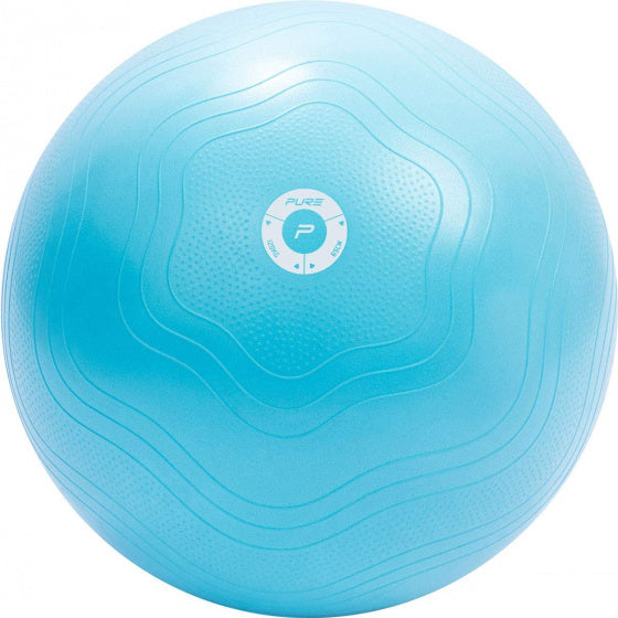 Pure2improve Antiburst Fitnessball 65 cm PVC Hellblau