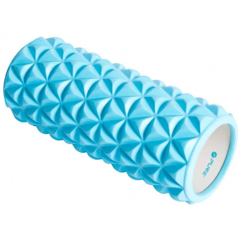 Pure2improve Yogaroller 33 x 14 cm Eva PVC Hellblau Weiß