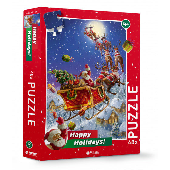 REBO Productions Santa Legpuzzel Junior Carton 48 Stücke