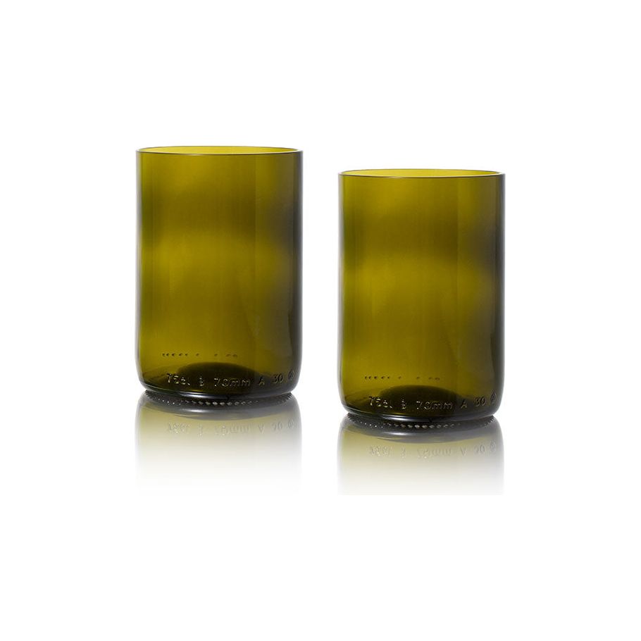 Abgebildetes 2-Pack-Olive abgebildetes Glas