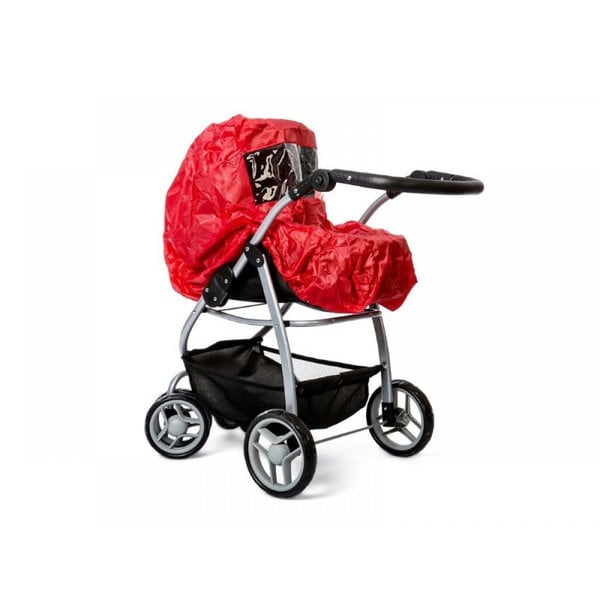 Regenabdeckung für Puppenwagen rot