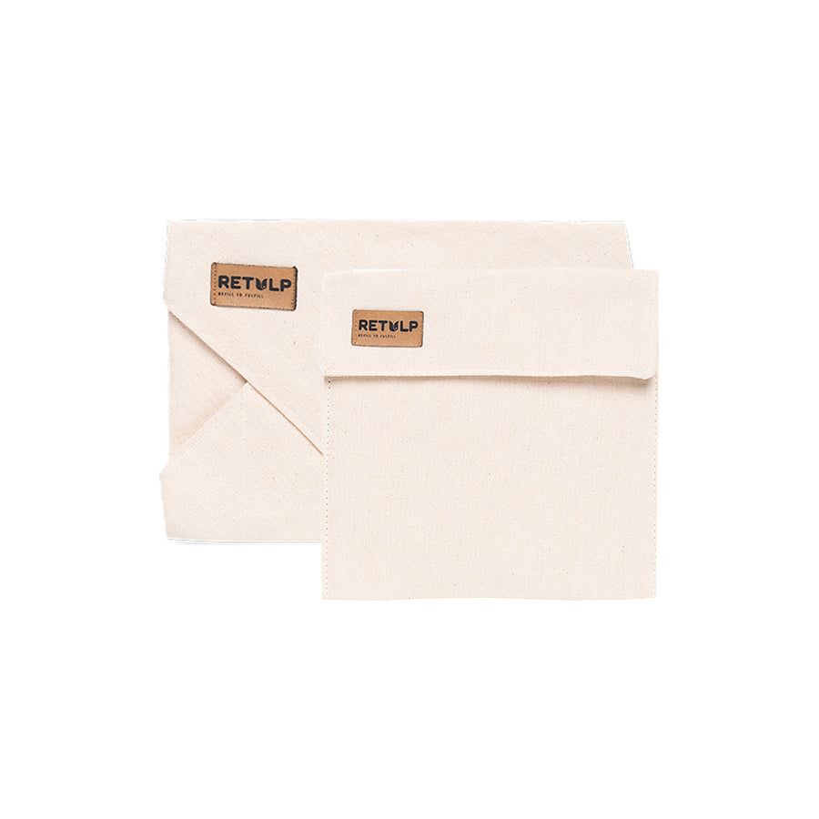 Retulp Lunch Wrap + Storage Bag Baumwollset von 2