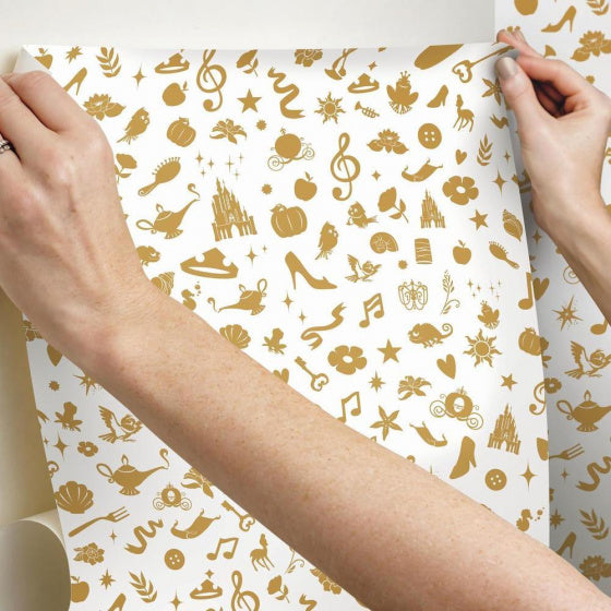 Mitbewohner Tapetenschale und Stickikonen 503 cm Vinyl Gold