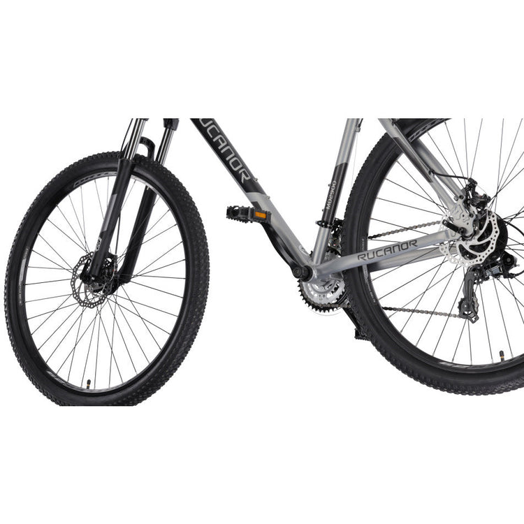 Rucanor Lux 29 Zoll 53 cm Männer 21V mechanische Scheibenbremse Silber Schwarz