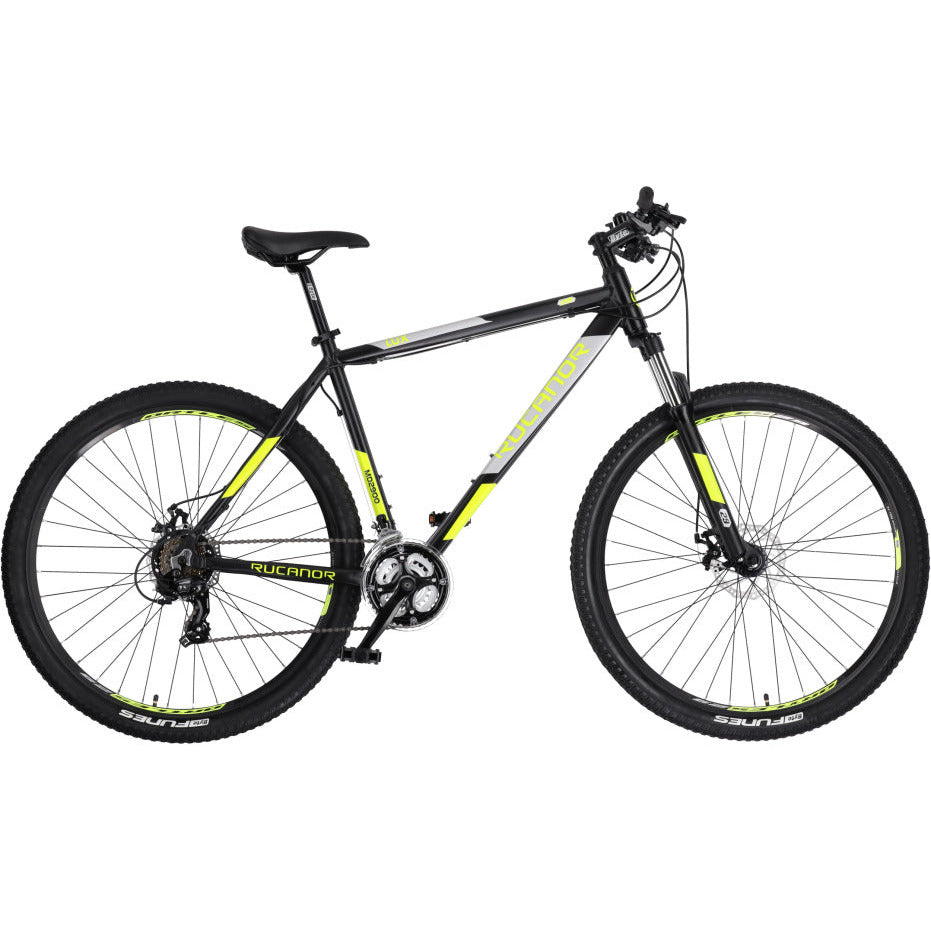 Rucanor Lux 29 Zoll 53 cm Männer 21V mechanische Scheibenbremse Schwarzgelb