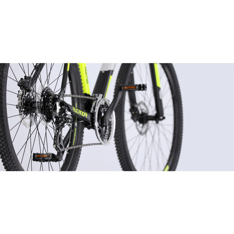Rucanor Lux 29 Zoll 53 cm Männer 21V mechanische Scheibenbremse Schwarzgelb