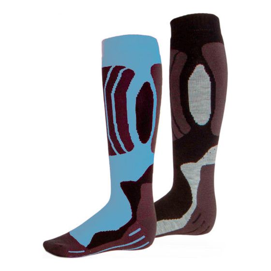 Rucanor Svindal Ski Socken 2-Pack Unisex Black Hell Blue Größe 39-42
