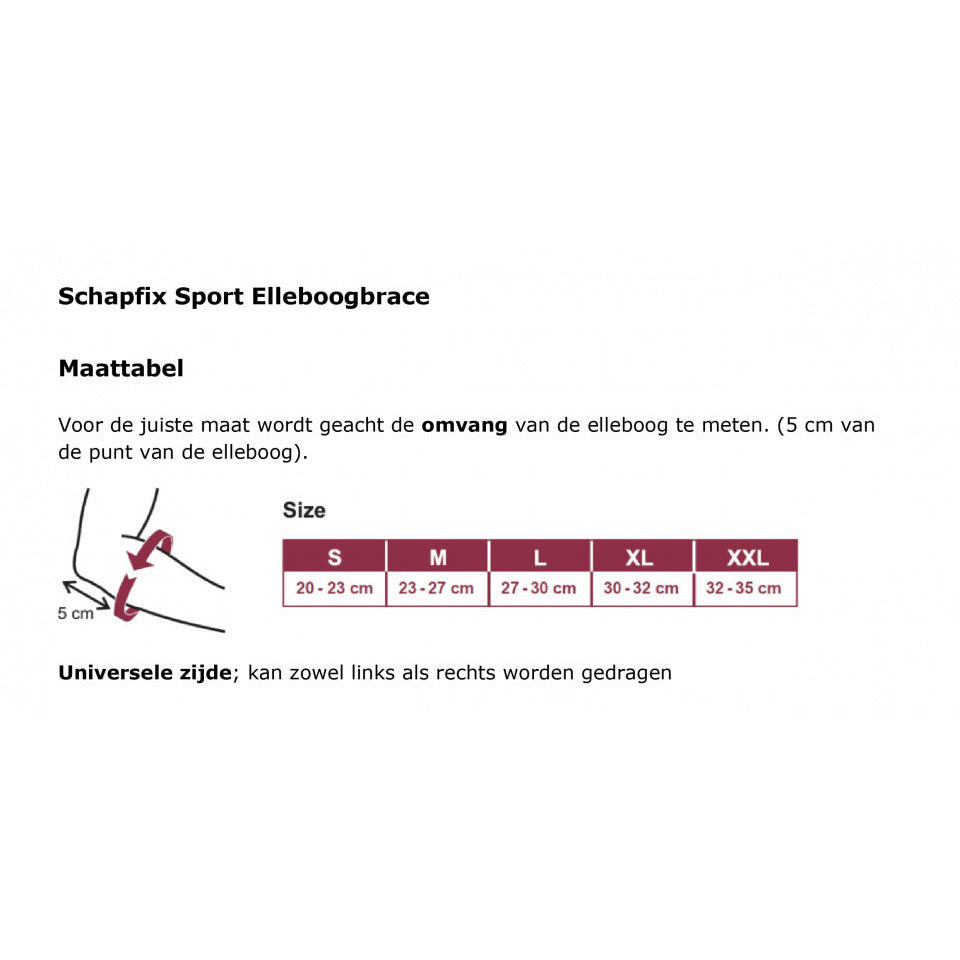 Schaper Elleboogbrace Schapfix Sport Textile Blue Size S s