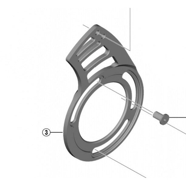 Rückplatte Scheibenbremse SM-CDE80 Stahl schwarz