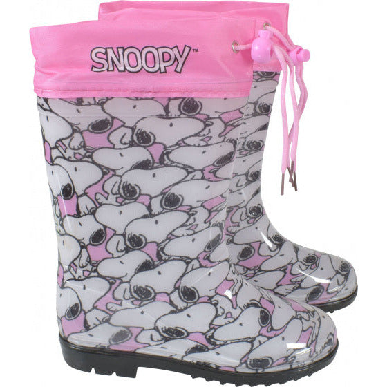 Erdnüsse Regenstiefel Snoopy Girls Pvc Pink Weiß Größe 28-29