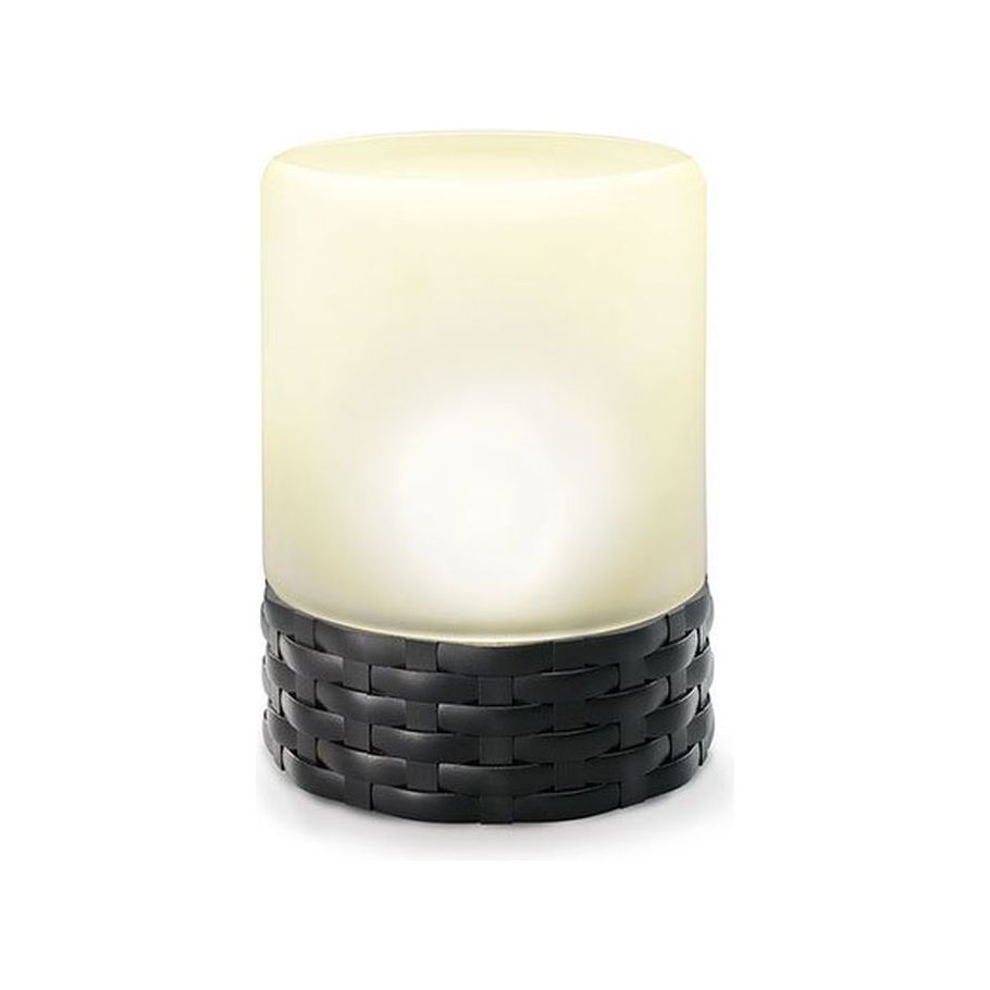 Esotec Gartenlampe Kerzenlicht Rattan Zonne-Energie