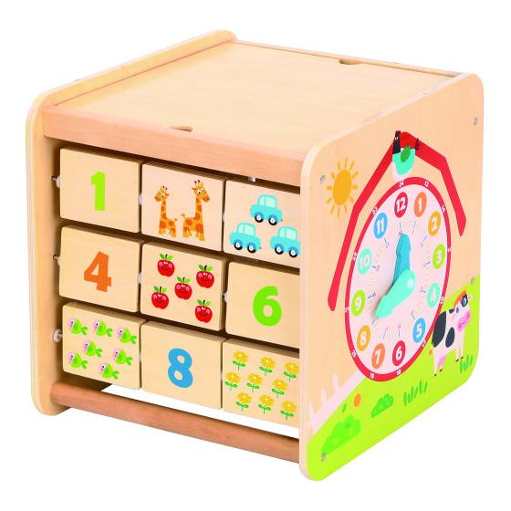 Toky Toy Houten Aktivitäten Cube Farm 18 Monate 2-Teile