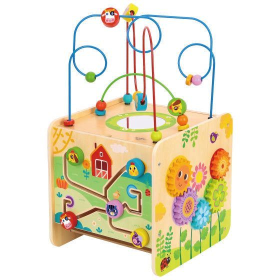 Toky Toy Houten Aktivitäten Cube Farm 18 Monate 2-Teile