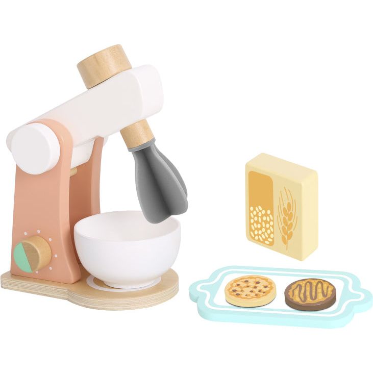Toky Toy Holzküchenmixer mit Accessoires 7-piefe