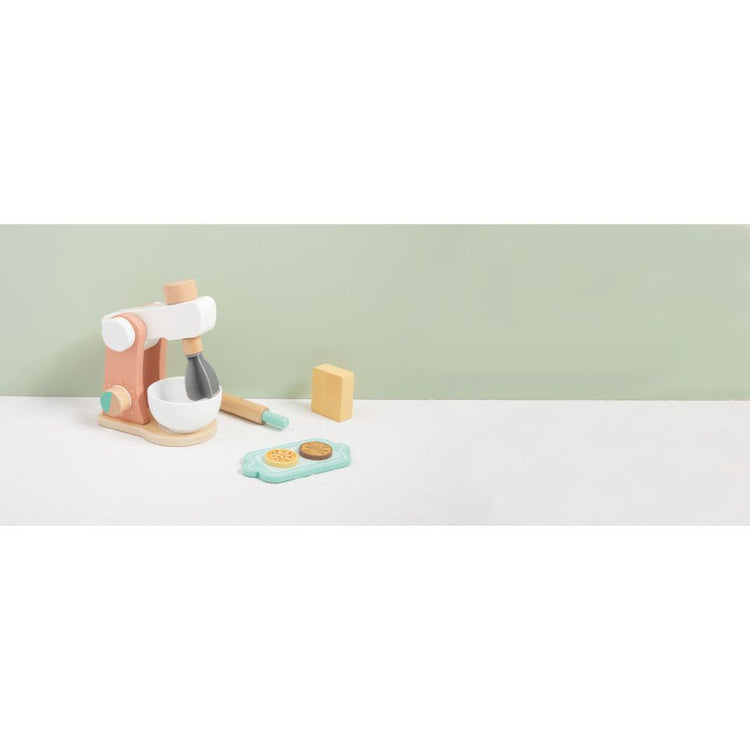 Toky Toy Holzküchenmixer mit Accessoires 7-piefe