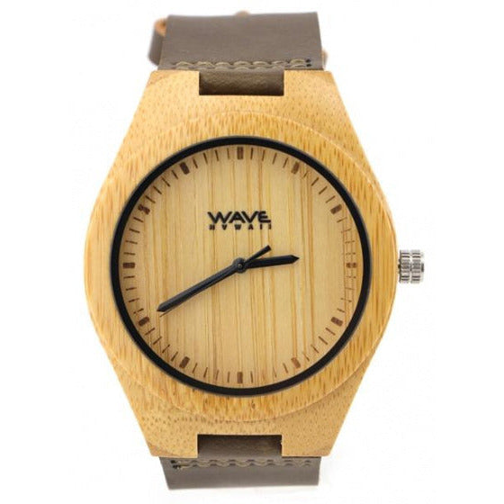 Welle Hawaii Beobachten Sie die Bürgerin Miyota Männer 4,5 cm Bambus Brown