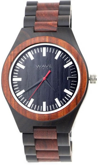 Wave Hawaii Watch Citizen Miyota Männer 4,5 cm Holz schwarzbraun